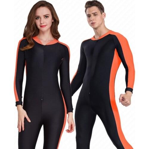 SBART Men Women UPF 50+ Lycra Diving Wetsuit anti UV onepiece rash guard long sleeve swimwear Sun Protect Full Body Wetsuit
