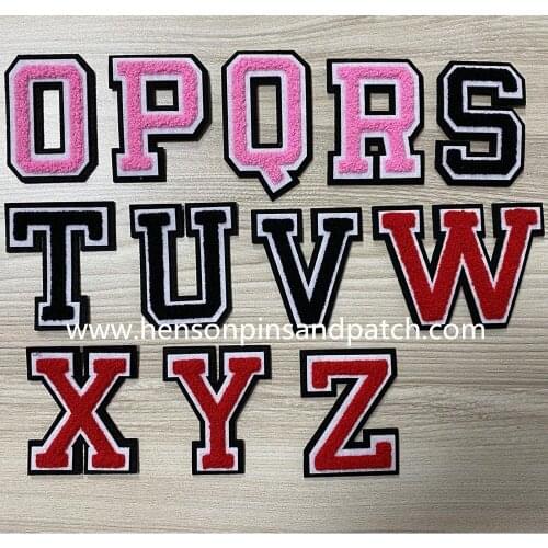 Customized Letter A B C F Towel small chenille patch