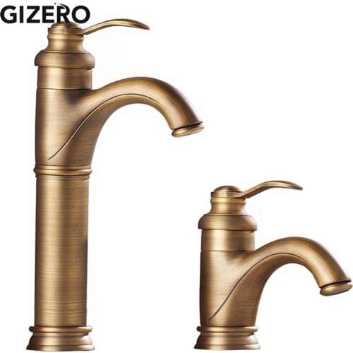 Brass Faucet Basin Mixer Antique Bathroom Hot And Cold Water Tap Single Handle Deck Mounted Vessel Sink Mixer Taps ZR243