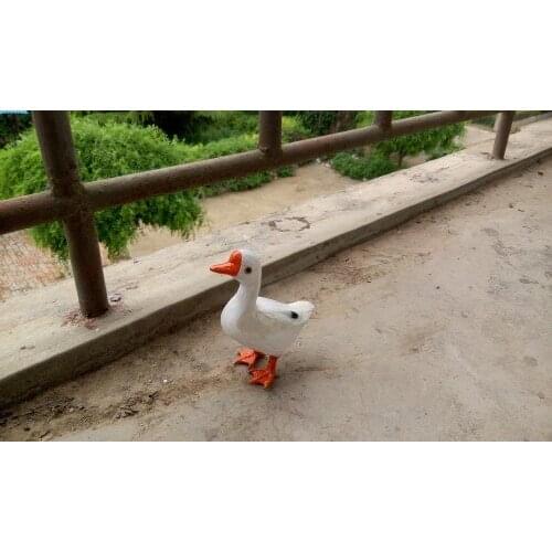 Mini swan about 13x12cm white swan hard model home decoration, birthday gift h1348