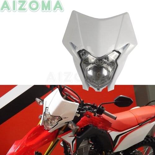 MX Enduro Supermoto White Headlight 12v/35w For Honda CRF150L CRF230 CRF250 CRF450 F CRF 125 250 450 R/M/L/Rally Head Light