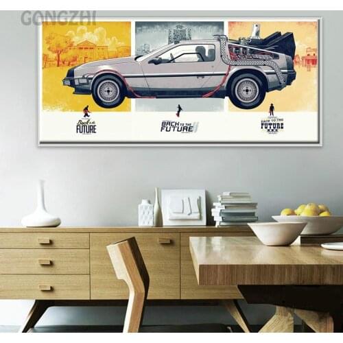 Nordic Classic Retro Movie Wall Art Poster Car Back To The Future Canvas Painting Home Decoration Living Room Picture and Print