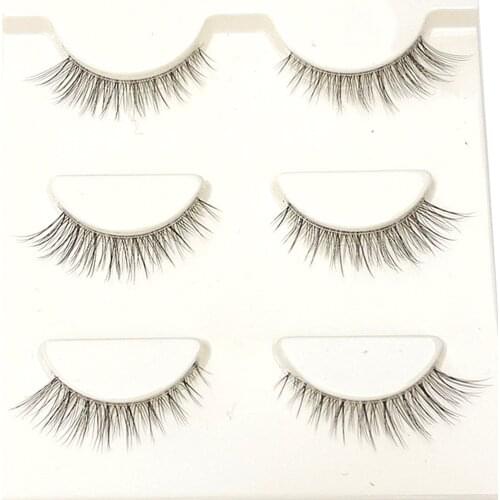 NEW False Eyelashes 30 Pairs Pure Handmade Natural Transparent Terrier Fake Eyelashes Short Paragraph Bare Makeup Eyelashes