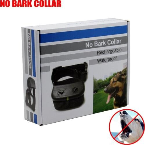 No Bark Collar Rechargeable and Waterproof Dog Training Collar With Adjustable Knob for sensitivity and Shock Level
