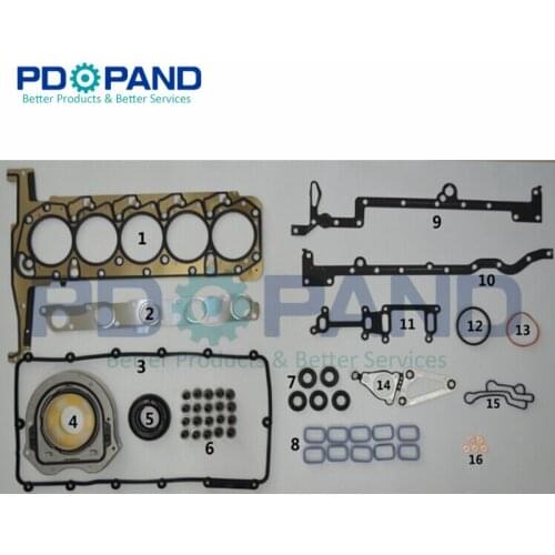 Full Engine Overhaul Rebuilding Gasket Set for Ford TRANSIT V348 3.2T with Oil Seals,Metal Cylinder Head