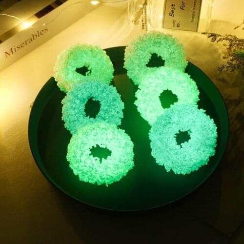 3Pcs New Fluorescent Girl Party Luminous Hairband Fixed Ponytail Elastic Ladies Pure Color Hair Accessories