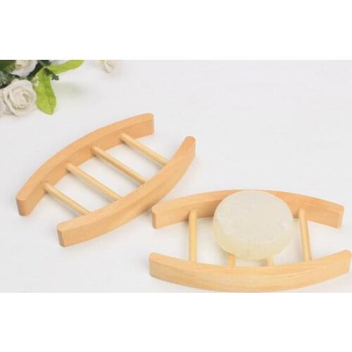 Simple Wooden Soap Box Handmade Wood Draining Soap Dish Plate Container Bathroom Accessories SN1292