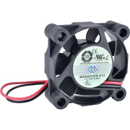 COOLING REVOLUTION MGA4012ZB-A15 4cm 40mm 4015 12V 0.20A 2-wire double ball bearing large air volume cooling fan