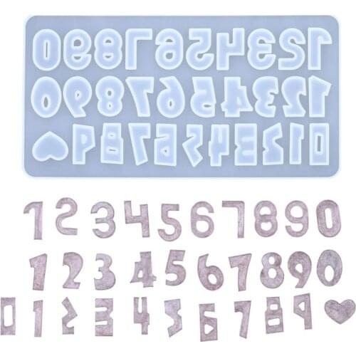 Numbers Heart Cake Silicone Mold 3D Cake Decorating Tools DIY Fondant Chocolate Soap Birthday Cake Resin Mould