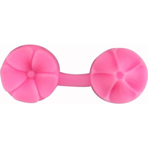 The front and back five-petal pattern is pressed by mold fondant cake tool kitchen pastry baking DIY silicone appliance H2286