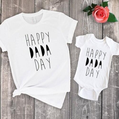 Summer Boho Baby Top Print Casual Gift for Dad Fathers Day First Fathers Day Happy Dada Day Family Matching Clothes