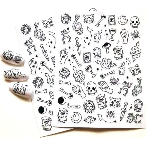 TSC-109 ARTLINE serie Nail Silder DESIGNS COOL 3d nail art stickers decal silder template diy nail tool decorations