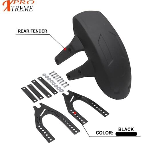 Motorcycle Universal Plastic Rear Fender Splash Guard Rear Wheel Cover Guard Mudguard For 90-150mm Tires Adjustable 12-18