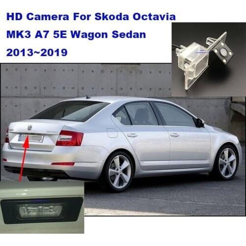 Yessun License plate camera For Skoda Octavia MK3 A7 5E Wagon Sedan 2013~2019 skoda octavia 2017 a7 Rear View camera