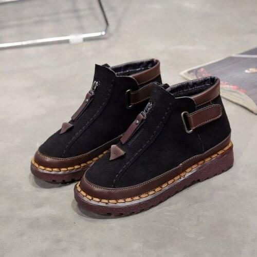 Flat Ankle Boots Woman Booties Woman Boots Womens Shoes 2021 Autumn New British Wind Chelsea Boots Female Thick Bottom Brooke