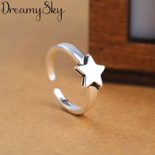 DreamySky Punk Vintage Star Rings For Women Boho Female Charms Jewelry Men Antique Knuckle Ring Fashion Party Gift
