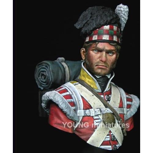 1/10 The 92nd Gordon Highlanders Waterloo 1815 Resin kit bust Figure GK Historical themes Uncoated No colour