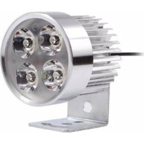 1pc 4LED Motorcycle Headlight Spot Light DRL Driving Fog Lamp Waterproof 12-85V Motor LED Front Light