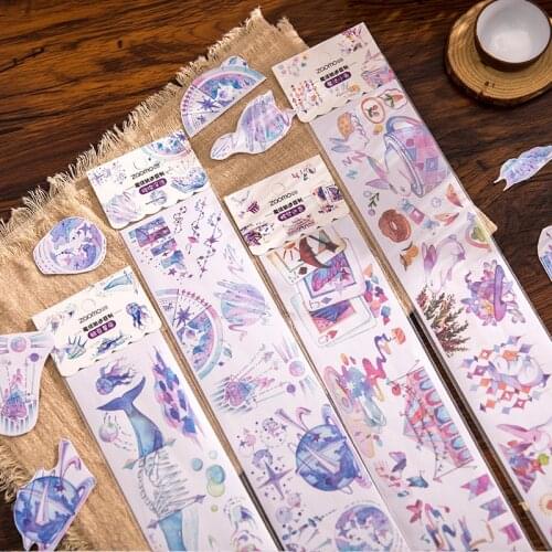 1pcs Kawaii Unicorn Washi Tape Vintage Ticket DIY Decorative Scrapbooking Masking Tape Adhesive Washi Tape Set Label Sticker