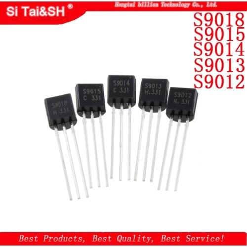 100PCS S9012 S9013 S9014 S9015 S9018 TO-92 9012 9013 9014 9015 9018 TO92 new triode transistor IC