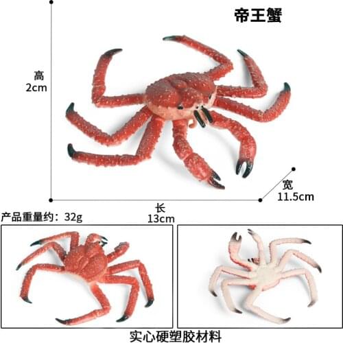 13*11.5*2CM children cognitive educational toys simulation solid marine animal model king crab crab plastic decoration
