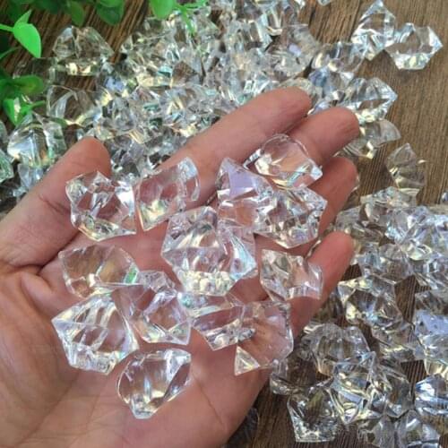 Clear Rhinestones Acrylic Crystal Gem Stone Irregular Fish Tank Filler Home Decor Wedding Birthday Pirate Treasure Chest