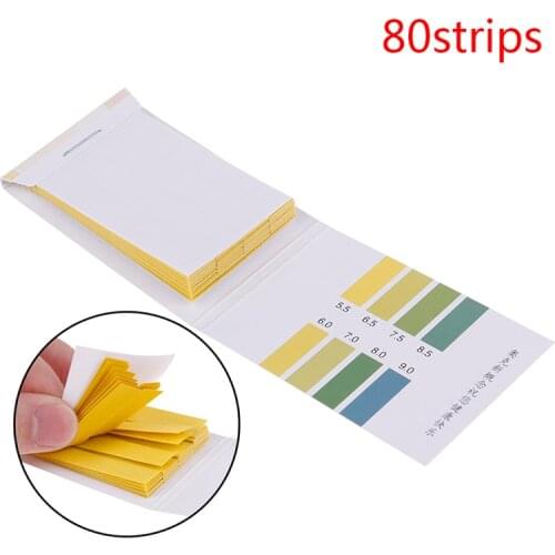 80 Strips Alkaline Acid Litmus Testing Paper Tester PH Meters Indicator Paper For Urine Water Aquarium PH Value 5.5-9.0