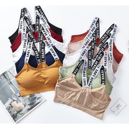 Teen Bra Girl Vest Cotton Big Girls Sports Lingerie Adolescente Kids Underwear Letter Racerback Student Training Bras