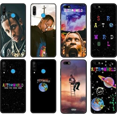 Black tpu Case For Huawei Honor 20 Lite 10 10i 20S 30S 30 Case Honor 7A 5.45 7s 7C 5.7 Case Cover Travis Scott