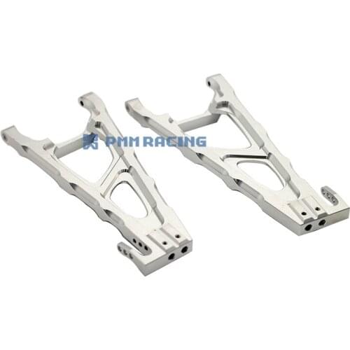 CNC Aluminium Alloy Silver Rear Lower Suspension Arms for 1/10 E-revo Summit 2pcs 70226