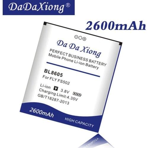 Da Da Xiong 2600mAh BL8605 Li-ion Phone Battery for Fly FS502 8605 Cell Phone Battery