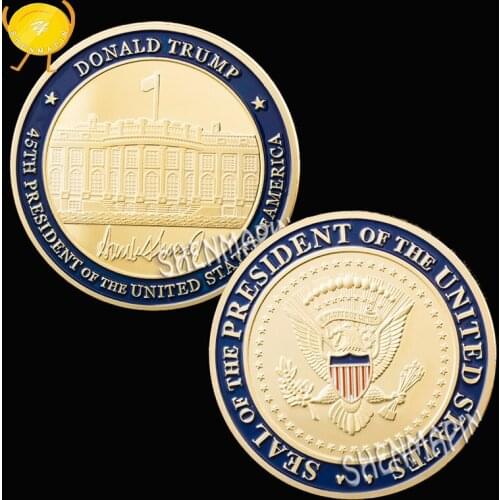 Donald Trump Capitol Hill Inaugural Commemorative Coin SEAL of the President the United States Gold Coins Collectibles Liberty