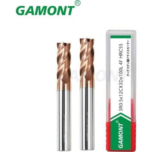 GAMONT Milling Cutter Alloy Coating Tungsten Steel Tool Cnc Hrc55 Corner Roughing Metal Milling Cutter Top Milling Machine Kit