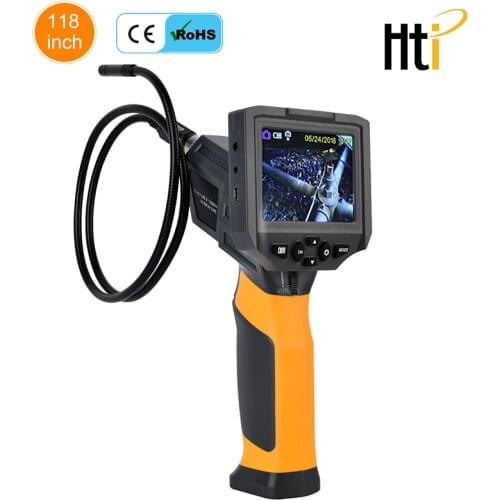 Hti-660 Portable Video Borescope/ Endoscope with 3.5 Inch Video Screen and 8.5 mm Probe for home inspection auto maintenance