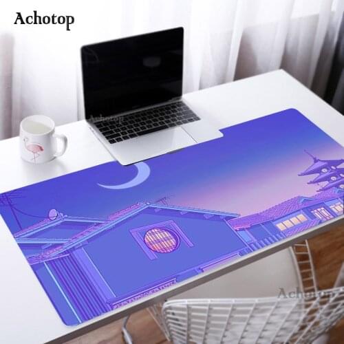 Sailor Moon Landscape Aesthetics Art Gaming Mouse Pad PC Gamer Computer Mousepad XXL Overlock Rubber Mouse Mat Pink Desk Mat