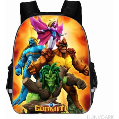 11-18 inch Fashion Gormiti Boys Backpack New Games Schoolbag Childrens Bag Kids Kindergarten Toddler Mochila Escolar