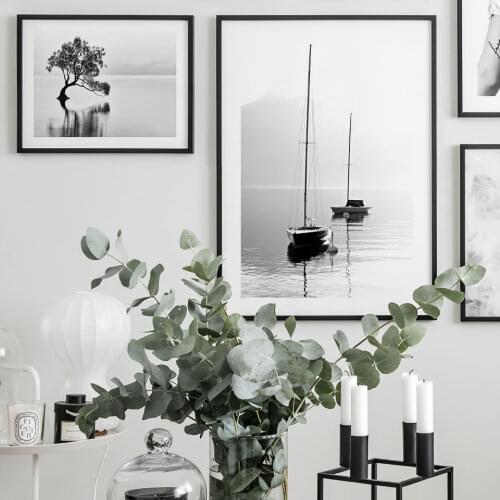 Nordic Landscape Poster Photography Canvas Painting Black White Wall Art Pictures For Living Room Modern Home Decorative Prints