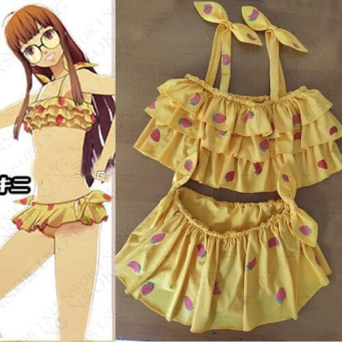 New Persona 5 Futaba Sakura swimsuit Cosplay Costume Custom Made