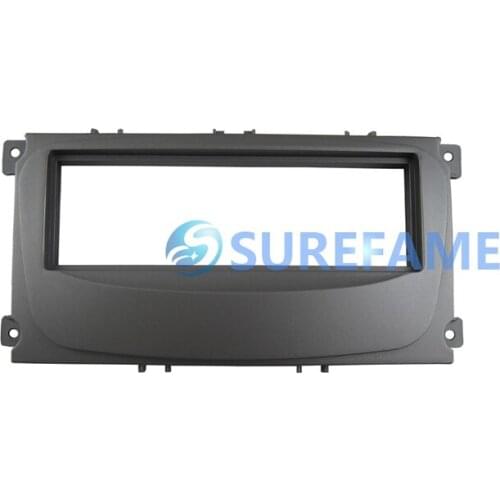 Single Din Facia for Ford Focus II Mondeo C Max 2007-2011 Radio DVD Stereo CD Panel Dash Kit Trim Fascia Face Plate Frame(Black)