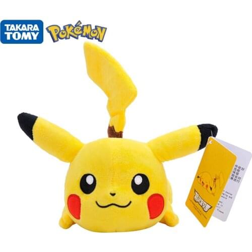 Original 20cm Pokemon pikachu ピカチュウ Plush Toy Cute Cartoon Squirtle Bulbasaur Plush Doll Big Doll Pillow Rag Doll Child gift