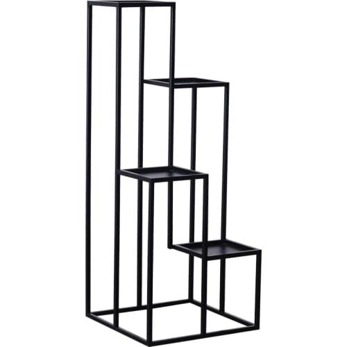 Nordic Style Green Radish Living Room Interior Multi-Layer Wrought Iron Flower Stand Balcony Decoration Pot Rack