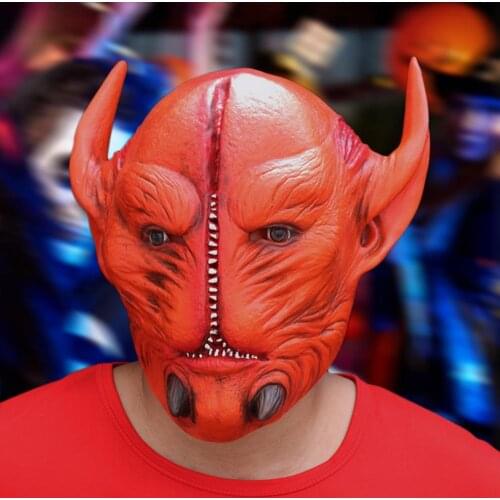 Scary Halloween Alien Masque Latex Breathable Novelty Headwear Costume Terrible Party Props Haunted House Horror Mask For Adults