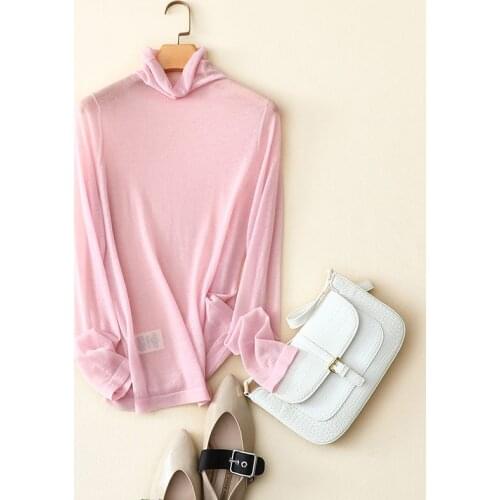 100% wool sweater turtleneck basic winter long sleeve warm soft pullovers