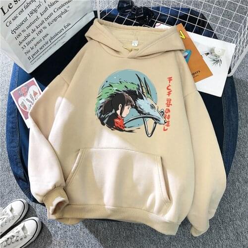 Pullover Spirited Away Japan Anime Cartoon Man Hooded Sweatshirt Casual Korean Mens Hoodie Big Size Street Fashion Men Pullovers