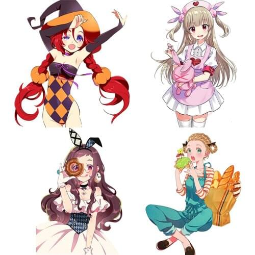 Three Ratels CA27 kawaii Little witch PVC Anime Car label Laptop Mobile Phone wall sticker Decal