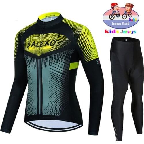 2022 Spring/autumn Boys Breathable Kid Cycling Jersey Quick Dry Long Sleeve Ropa Ciclismo Bicycle Clothes Childrens Long Jersey