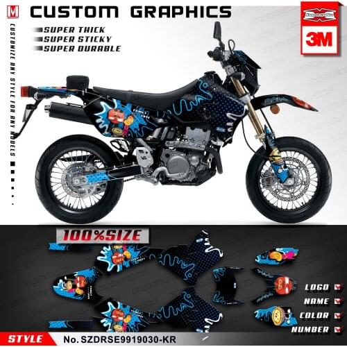 KUNGFU GRAPHICS Custom Vinyl Decals Off-road Stickers for DRZ400SM DRZ 400 Enduro 1999 to 2019 KLX 400R 2002 2003 2004