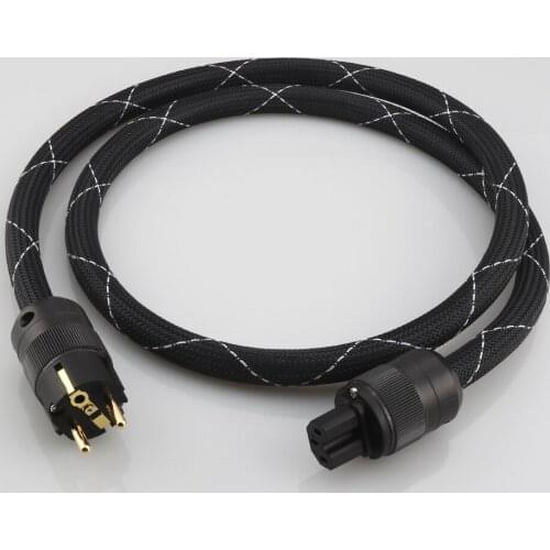 High quality Prism Helix 8N pure copper with Tara labs SA-OF8N power cable for gold plated SCHUKO plug connector