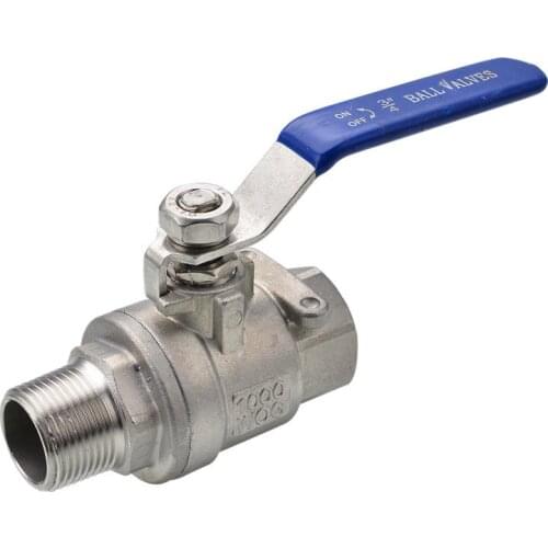 1/4" 3/8" 1/2" 3/4" 1" BSP Female To Male Thread 304 Stainless Steel Ball Valve For Water Oil Gas