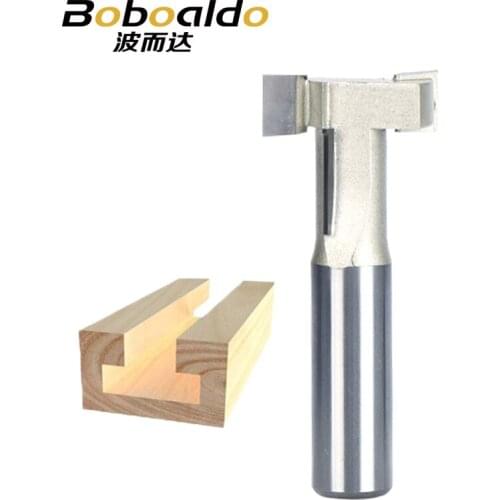 1pc 1/4 1/2 Shank T Type Woodworking Cutter Engraving Edge Trimmer Router Bit Drawer Knife T Type Cutter For Wood
